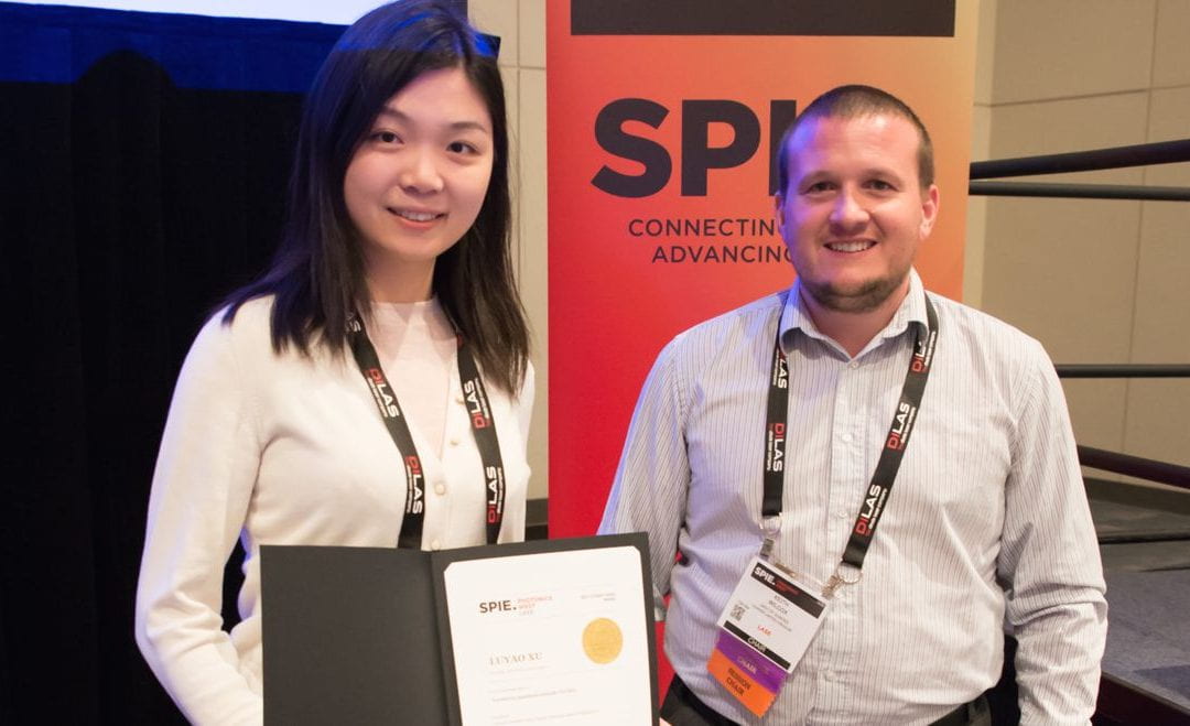 Luyao Xu wins Best Student Presentation at 2016 SPIE Photonics West